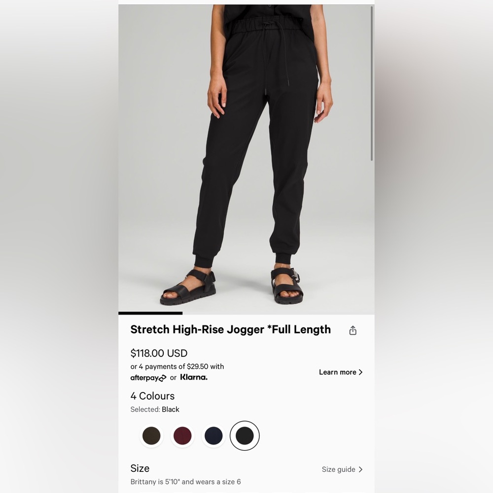 Lululemon size 2 stretch joggers